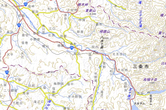 三条市グリーンスポーツセンターキャンプ場のある三条市の地図