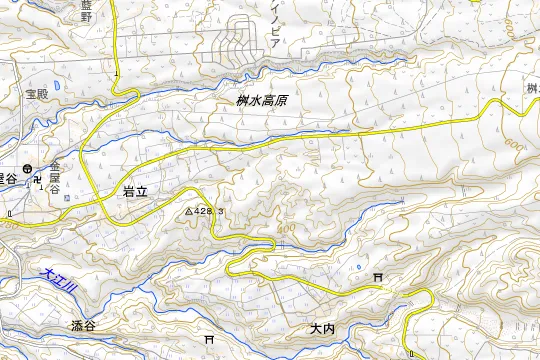 DAISEN RESORT 沢田ベースのある地区(西伯郡伯耆町岩立)の地図