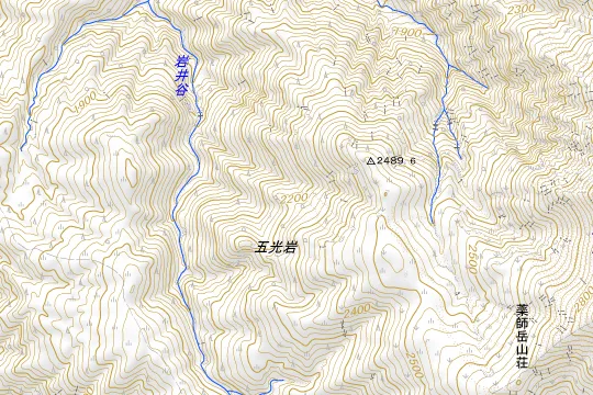 有峰森林文化村冷夕谷キャンプ場のある地区（富山市有峰）の地図