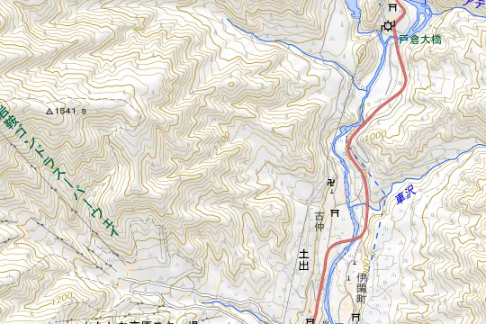 尾瀬いわくらキャンプ場のある地区(利根郡片品村土出)の地図