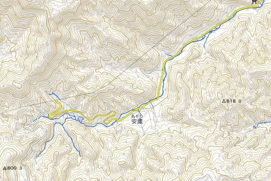 ねむのき村のある地区(鳥取市河内)の地図