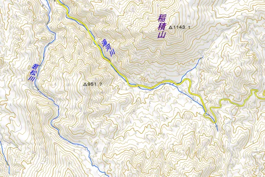 出立山キャンプ場のある地区(日野郡日南町湯河)の地図