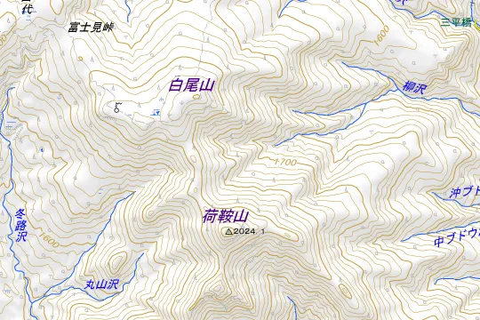 山の鼻キャンプ場のある地区(利根郡片品村戸倉)の地図