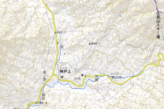 日南邑オートキャンプ場のある地区(日野郡日南町神戸上)の地図