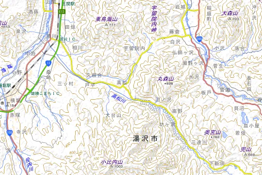 とことん山キャンプ場のある湯沢市の地図