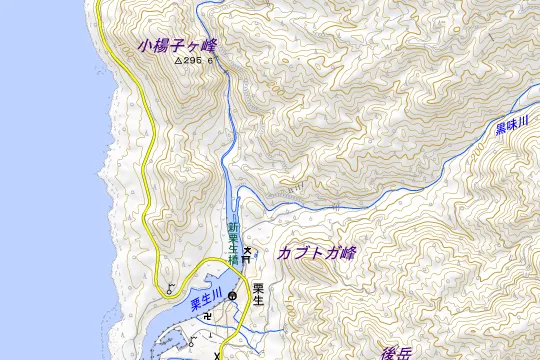 屋久島町青少年旅行村のある地区(熊毛郡屋久島町栗生)の地図
