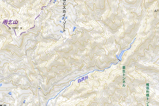 THE FIVE RIVERS FINE GLAMPING SHIRASAWAのある地区(沼田市白沢町高平)の地図