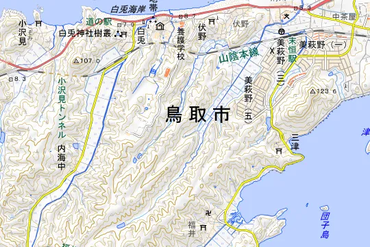 ペンション ル・パサージュのある地区(鳥取市伏野)の地図